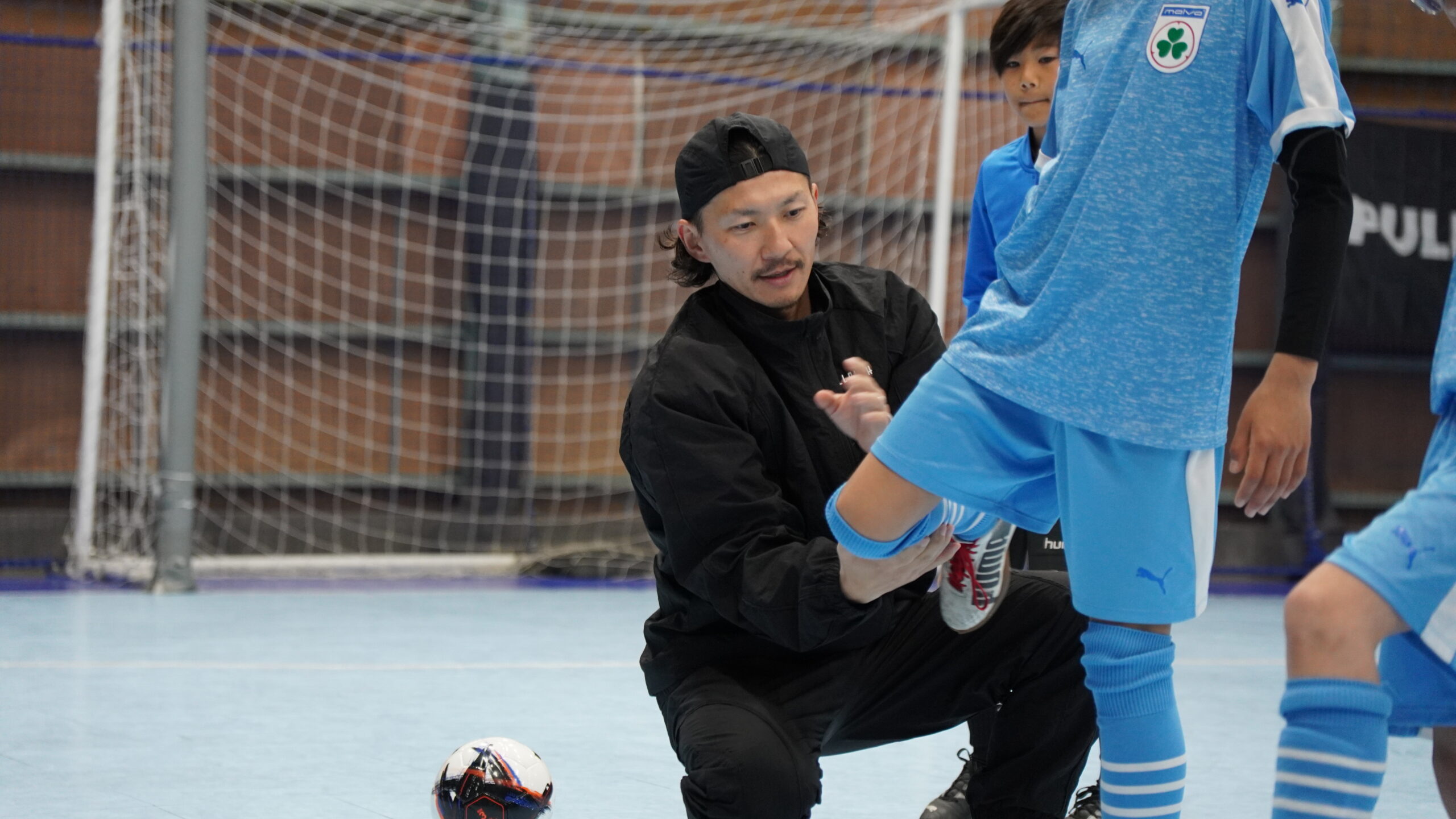 指導と練習の様子